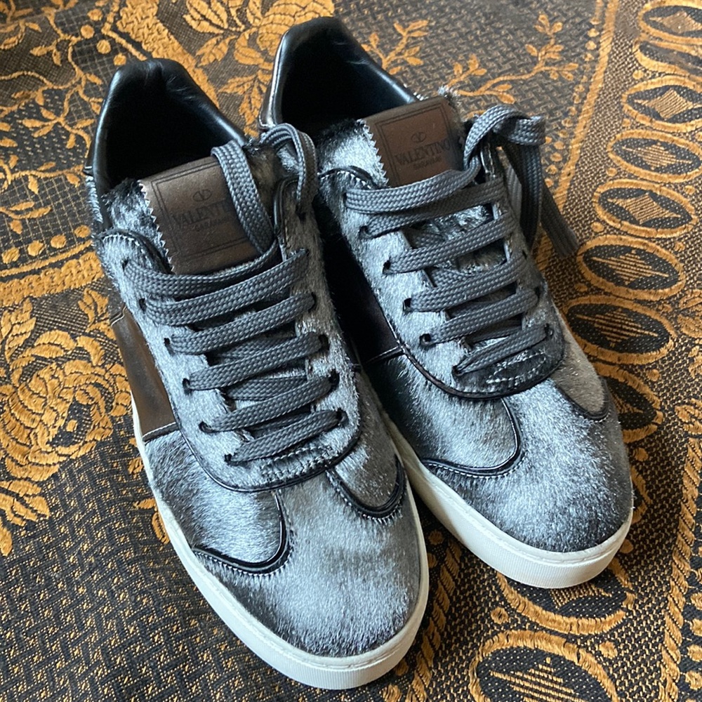 Authentic Valentino Garavani Ponyhair Low Top Sneakers.